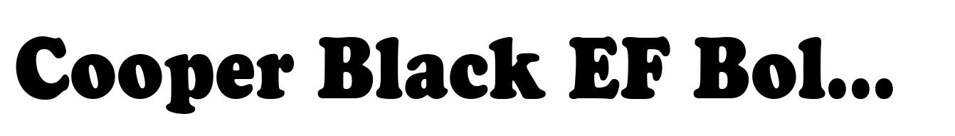 Cooper Black EF Bold Condensed